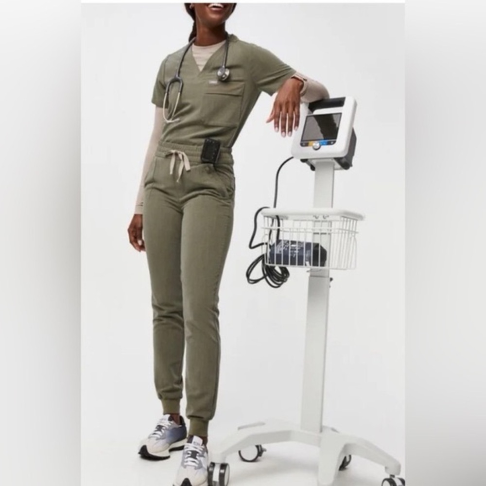 Heathered Olive High Waisted Tatu Slim - Tall Cargo Jogger Scrub Pants